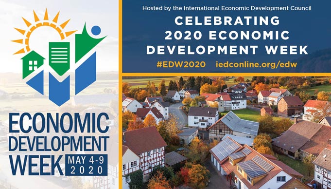 Click the We're Celebrating Economic Development Week slide photo to open