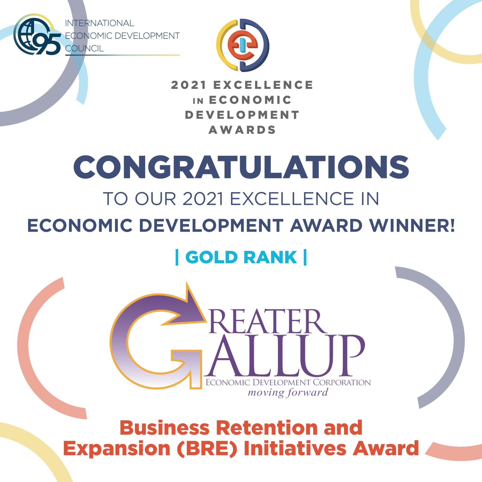 Click the Greater Gallup Economic Development Corporation Earns National IEDC Awards slide photo to open